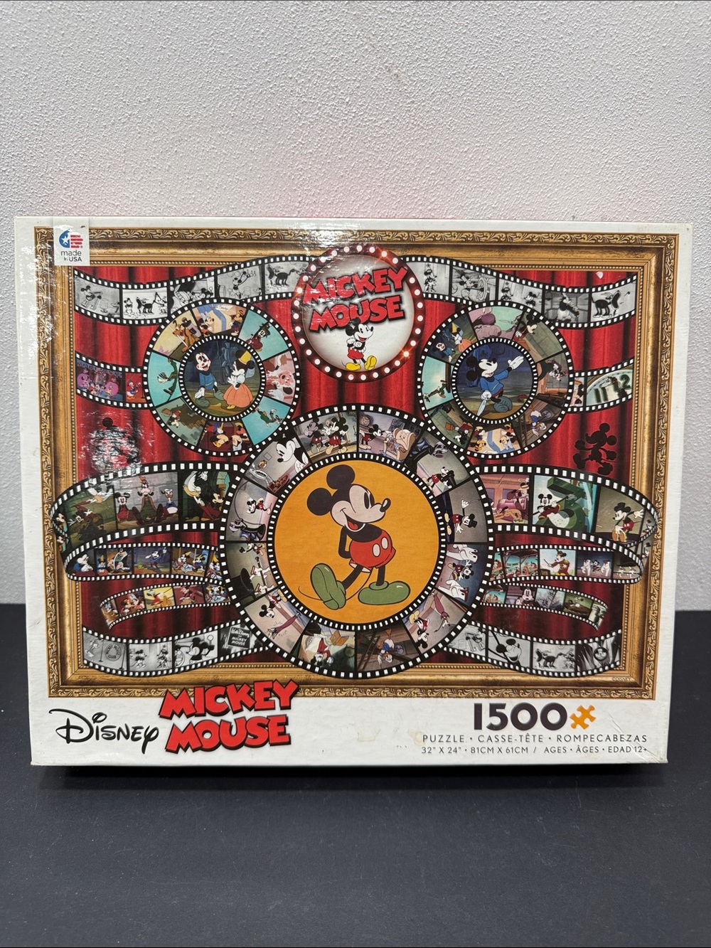 Disney Mickey Mouse🔴2/$25🔴 Movie Reel 1500 pc Jigsaw Puzzle- NEW in bag